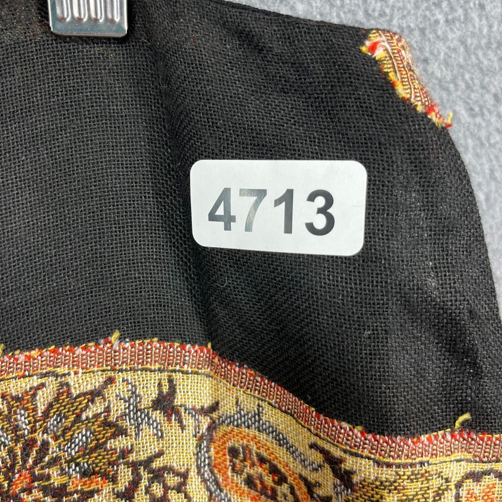 Dimri Paisley Patchwork Handkerchief Hem Skirt Womens L Black Multi Boho Rayon - Picture 15 of 15